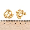 304 Stainless Steel Swirl Stud Earrings EJEW-M070-12G-3