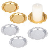 6Pcs 2 Colors Round Iron Jewelry Plates DJEW-OC0001-53-1