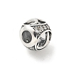 Brass Clear Cubic Zirconia European Beads LS-FIND-M049-01AS-06-2