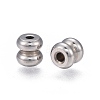 201 Stainless Steel Grooved Beads STAS-P236-04P-2