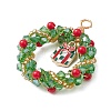 Christmas Theme Handmade Weave Seed Beads Pendants PALLOY-JF02838-4