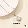 Vintage Stainless Steel Sun Pendant Necklaces ZQ4868-9-1