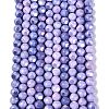 Ombre Effect Dyed Electroplate Opaque Glass Beads Strands EGLA-Q130-01A-11-2