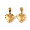 Sculptured 316 Stainless Steel Locket Pendants STAS-K192-15G-1