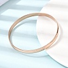 304 Stainless Steel Plain Bangles for Women Men BJEW-Z167-01M-03-4
