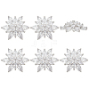 6Pcs Brass Shank Buttons Micro Pave Cubic Zirconia BUTT-FG0001-37-1