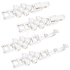 6Pcs Rack Plating Brass Micro Pave Clear Cubic Zirconia Fold Over Clasps KK-BBC0014-96-1