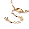 Brass Butterfly Charm Anklets X-AJEW-AN00281-02-4