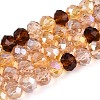 Electroplate Transparent Glass Beads Strands EGLA-N022-08A-A01-1