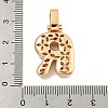 Brass Micro Pave Clear Cubic Zirconia Pendants KK-B099-01G-R-3