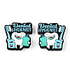 Cartoon Tooth Silicone Beads SIL-N005-07B-2