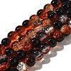 Crackle Glass Beads Strands X1-CCG-C002-8mm-02-1