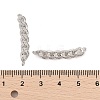 Brass Micro Pave Clear Cubic Zirconia Connector Charms KK-L223-016P-3