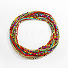 7Pcs 7 Colors Boho Glass Seed Beaded Waist Chains for Women WGEA542-01-3