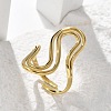 Wave 304 Stainless Steel Cuff Rings RJEW-C124-06B-G-1