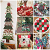 15Pcs 2 Bags 2 Styles Christmas Cotton Fabric DIY-TA0014-62-8