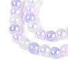 Electroplate Glass Beads Strands EGLA-N019-6mm-01-3