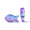 Transparent Spray Painted Glass Beads X1-GLAA-I050-10A-2