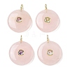Natural Rose Quartz Pendants G-I391-02G-02-1