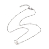 Round Natural Cultured Freshwater Pearl Pendant Necklaces X-NJEW-JN04965-4