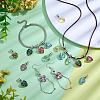 30Pcs 6 Colors Electroplated Glass European Dangle Charms PALLOY-PH01830-4