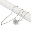 Brass with Rhinestone Pendant Necklaces NJEW-G089-02A-P-2