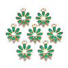 Light Gold Plated Alloy Pendants LS-ENAM-T009-39E-1