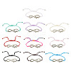 10Pcs 10 Color Alloy Infinity with Hope Link Bracelets Set for Men Women BJEW-TAC0008-02-9