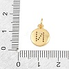 Brass Micro Pave Clear Cubic Zirconia Charms CU-CBA56CE-12G-N-3