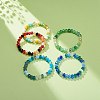Glass Rondelle Beaded Stretch Bracelet for Women BJEW-JB08709-2