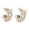 Moon Alloy Enamel Connector Charms LS-ENAM-T013-13KC-05-2
