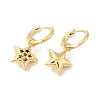 Rack Plating Brass Star Hoop Dangle Earrings EJEW-R150-10G-2