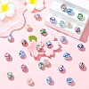 14Pcs 7 Colors Handmade Lampwork Beads LAMP-YW0004-09-4