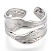 304 Stainless Steel Cuff Ring X-RJEW-N038-112P-3