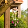 Round Natural Gemstone Chips Hanging Suncatchers RN-CBA387D-05G-1