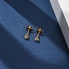 304 Stainless Steel Micro Pave Cubic Zirconia Stud Earrings EJEW-P299-01A-G-1