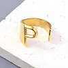 PVD Vacuum Plating 201 Stainless Steel Cuff Rings RJEW-Z032-01G-P-2