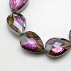 Electroplate Crystal Glass Teardrop Beads Strands EGLA-F067-M-3