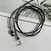 Imitation Leather Alloy Charm Wrap Anklets WGACC3A-01-1