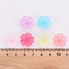Transparent Frosted Acrylic Bead Caps X-MACR-S371-04A-4
