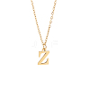 304 Stainless Steel Letter Pendant Necklaces NJEW-LP0001-53Z-G-1