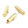 304 Stainless Steel Slide On End Clasp Tubes X-STAS-C044-08A-G-2