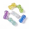 UV Plating Rainbow Iridescent Acrylic Beads PACR-M003-06-1