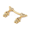 Brass Pave Cubic Zirconia Pendants KK-M287-06G-B-2