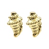 Brass Stud Earrings EJEW-H157-01G-02-4