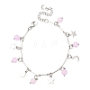 Stainless Steel and Natural & Dyed Malaysia Jade Charm Bracelets BJEW-JB12418-01-2