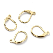 Brass Leverback Earring Findings X-KK-O131-09G