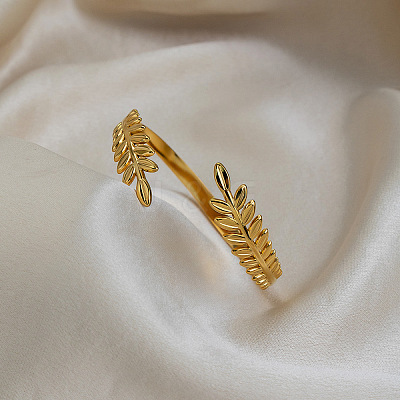 Vintage 304 Stainless Steel  Open Cuff Bangles for Women TR0349-1