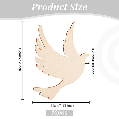 Unfinished Wooden Pieces WOOD-WH0002-32H-1