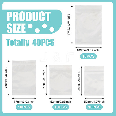 4 Sizes Transparent Plastic Resealable Packaging Bags OPP-TADJ0001-05A-1
